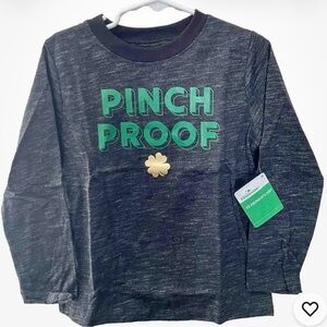 St Patrick’s Day Pinch Proof Unisex Boy Girl Long Sleeve T-Shirt 4T NWT